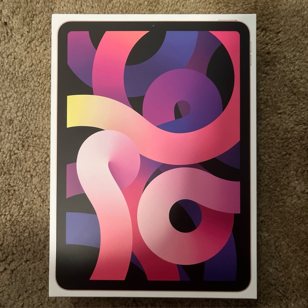 SOLD Empty iPad Air 4th Generation 64GB Box Pink Purple WITH STICKERS (Empty Box